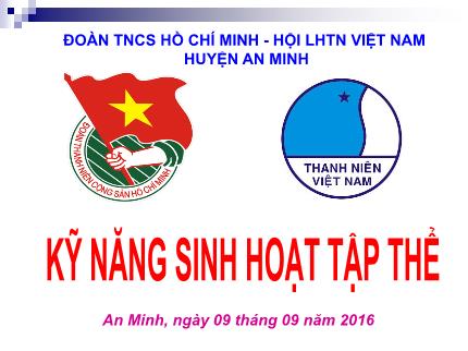 Sáng kiến kinh nghiệm Kỹ năng sinh hoạt tập thể