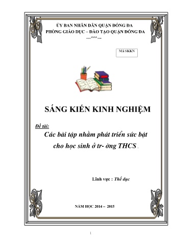 SKKN Các bài tập nhằm phát triển sức bật cho học sinh trường THCS