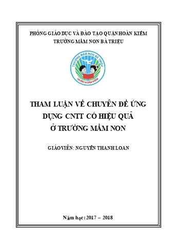 Tham luận Chuyên đề ứng dụng CNTT có hiệu quả ở Trường Mầm non